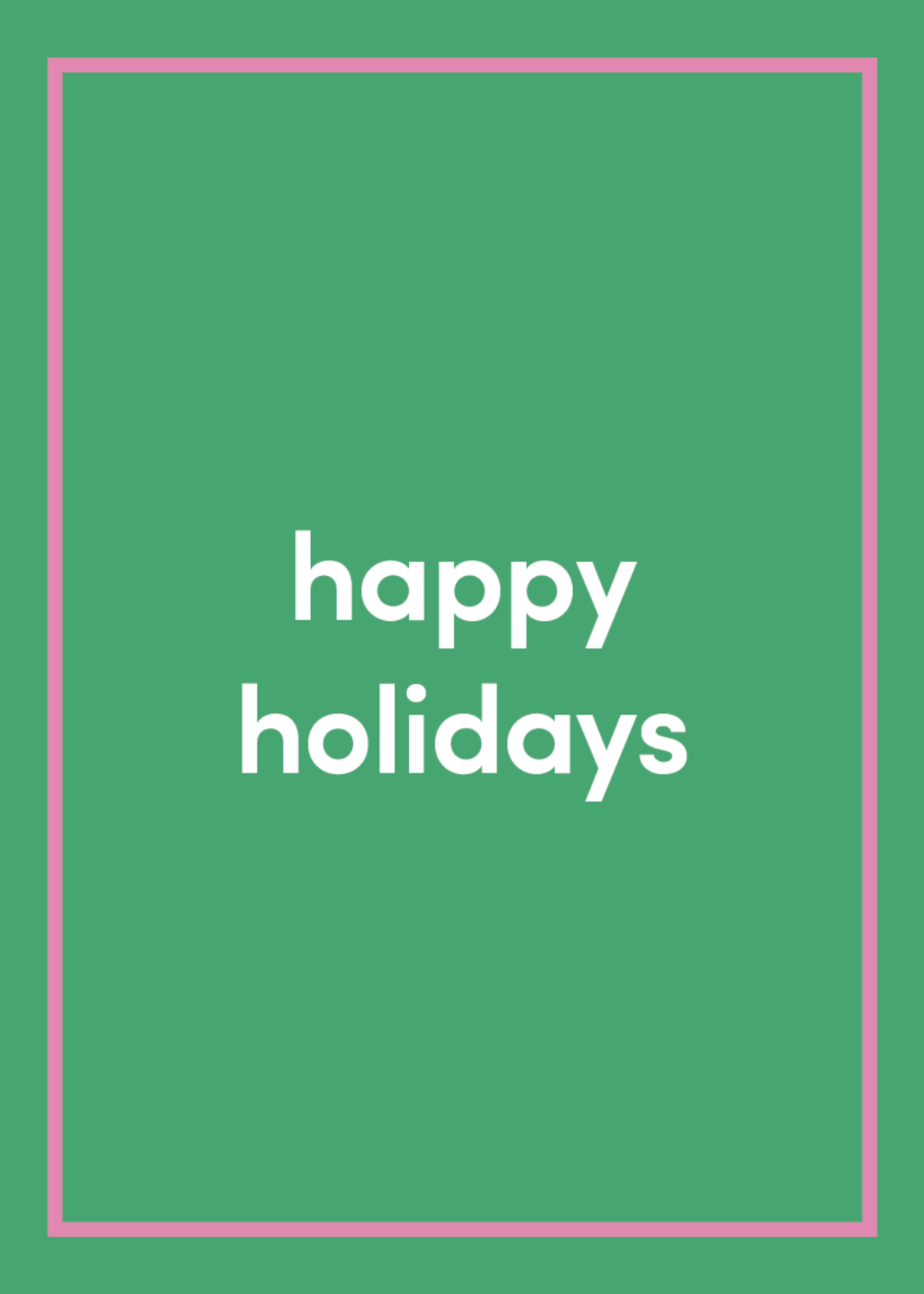 Happy Holidays Greeting Card N8
