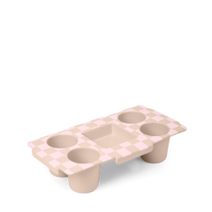 Top o' the to Ya - Checkered Linen/ Pink Marshmallow W6