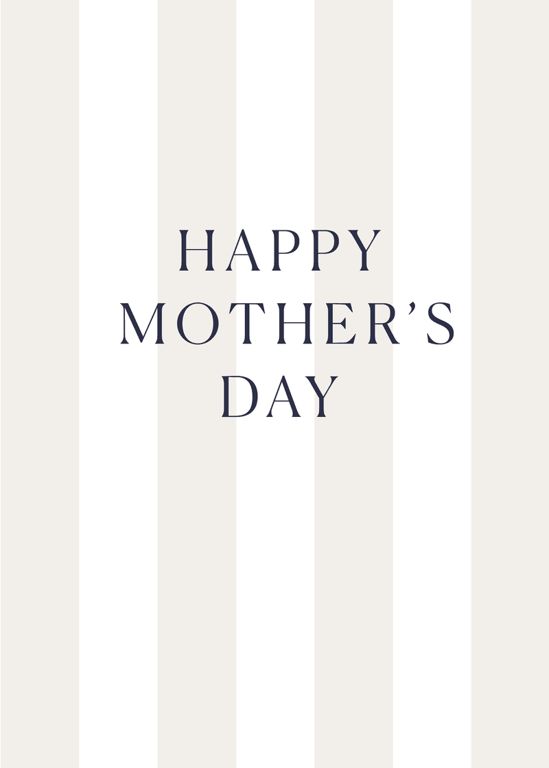 Mother's Day Stripes Greeting Card U2