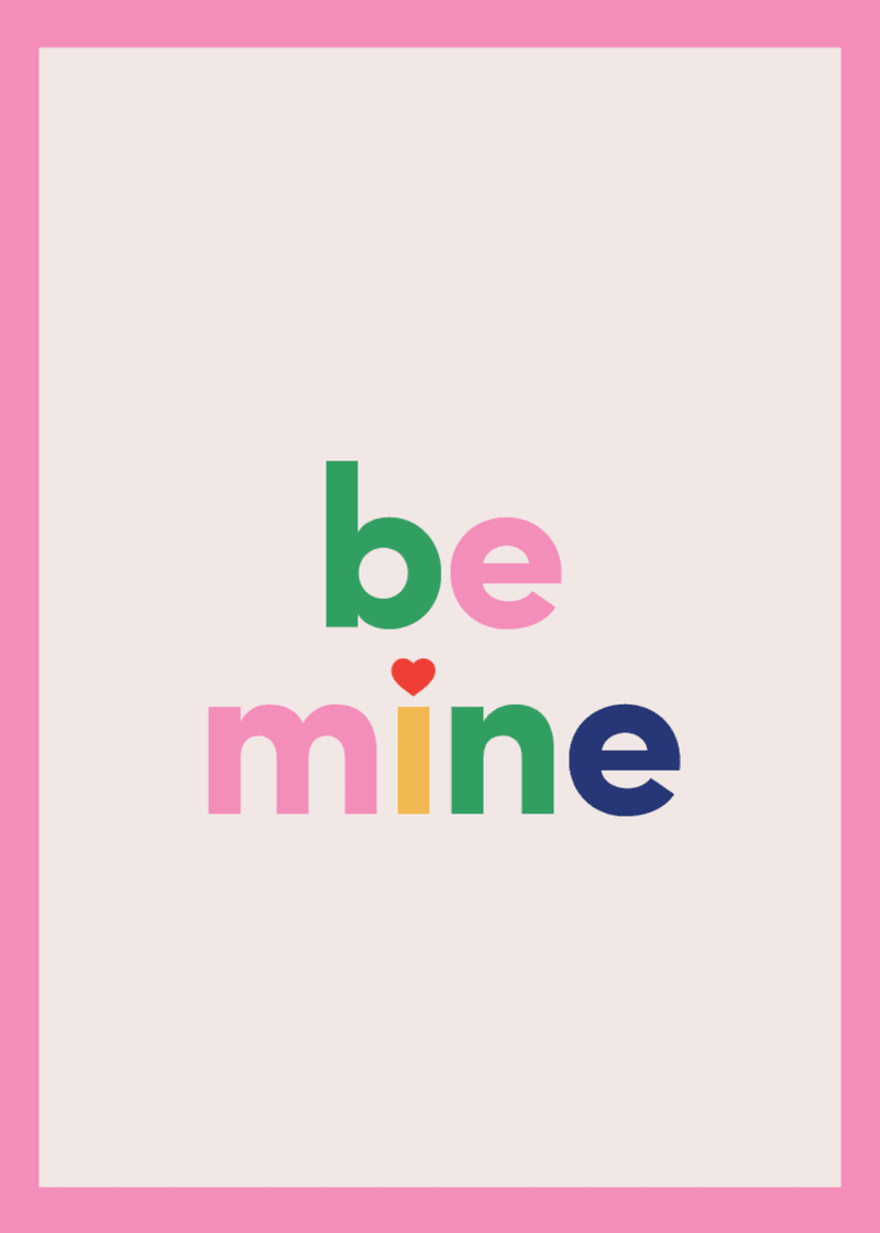 Be Mine Greeting Card U2