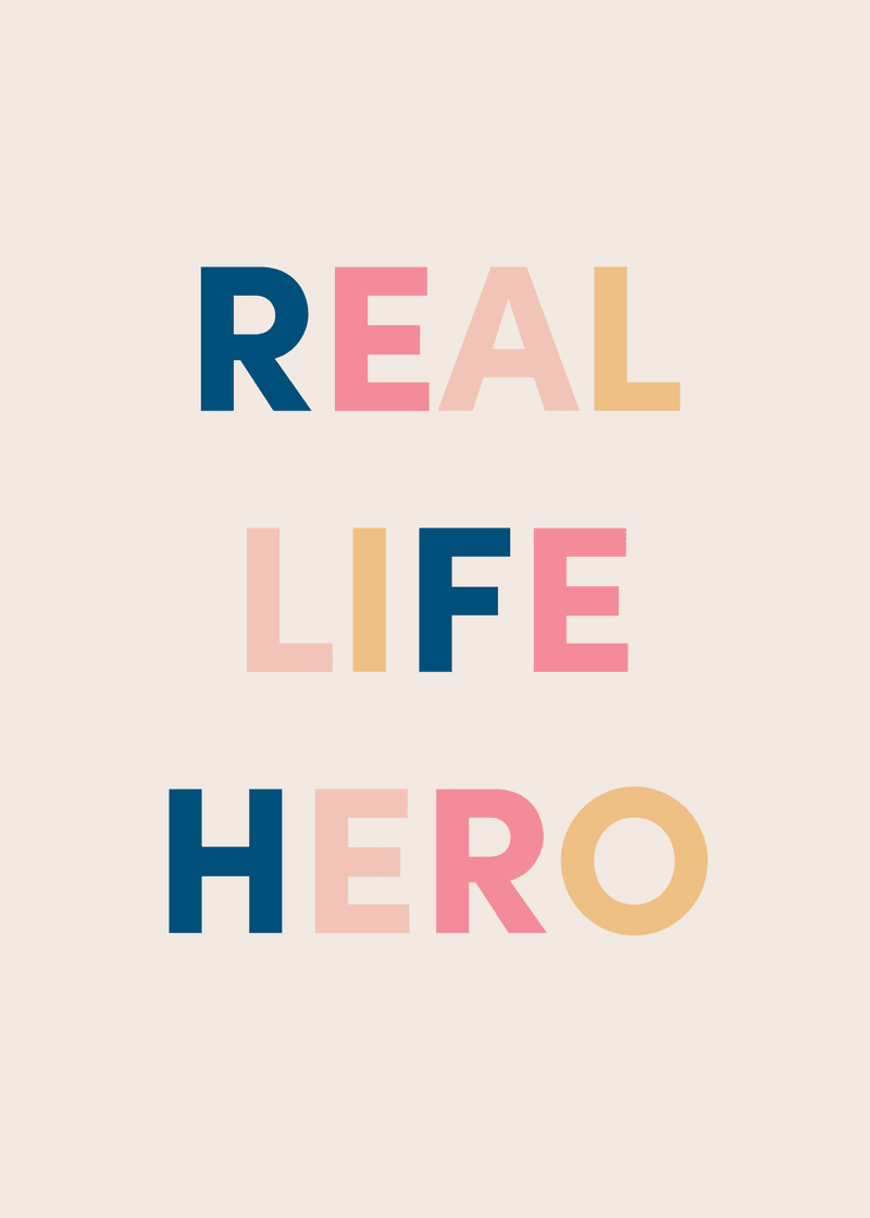Real Life Hero Greeting Card Z6