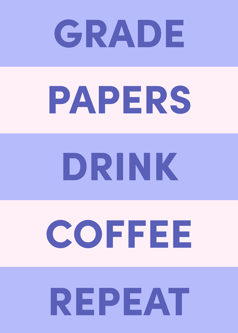 Grade Papers Greeting Card L0