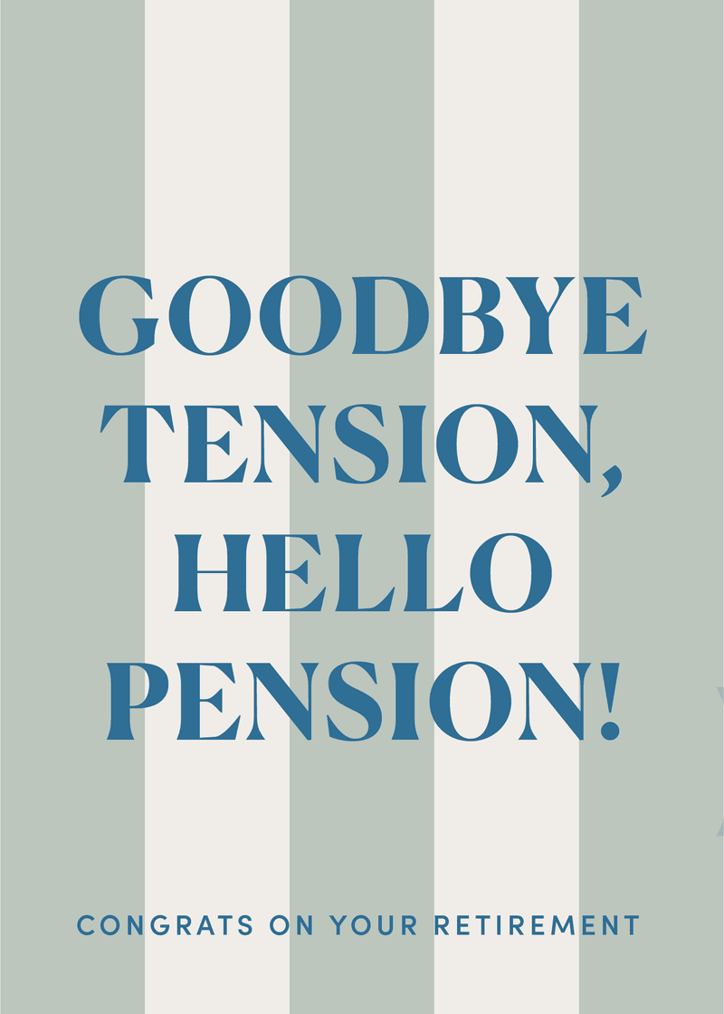 Hello Pension Greeting Card H1