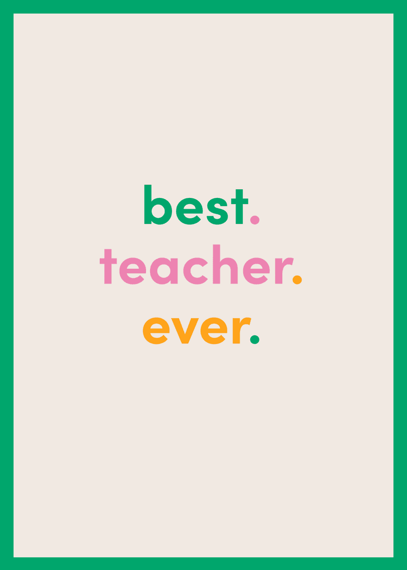 Best Teacher Ever Greeting Card Z0