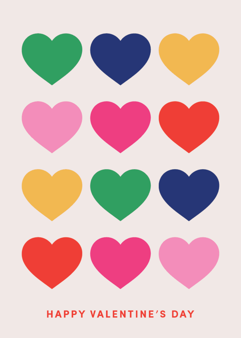 Hearts Greeting Card S4