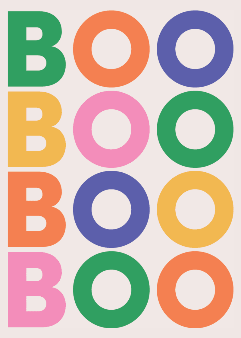 Boo Greeting Card M2