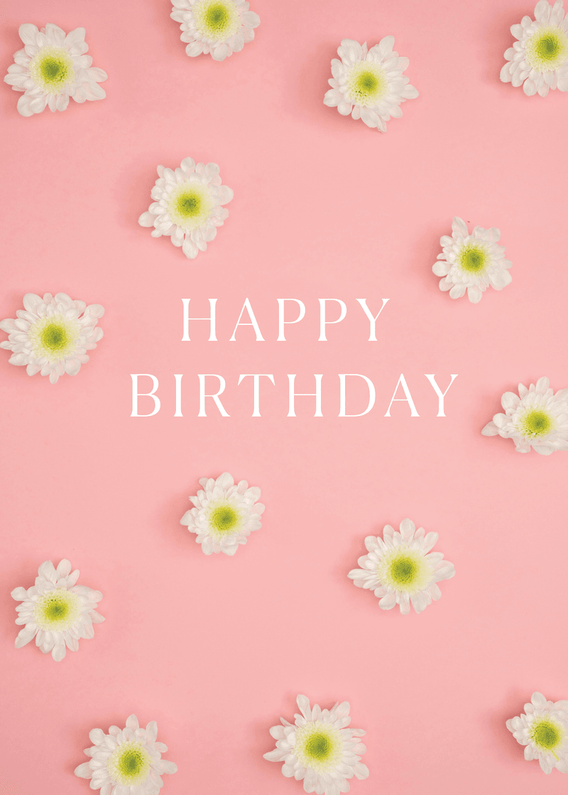 Happy Birthday Flowers Greeting Card L2