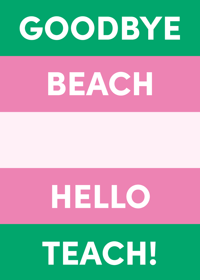 Hello Teach Greeting Card N9