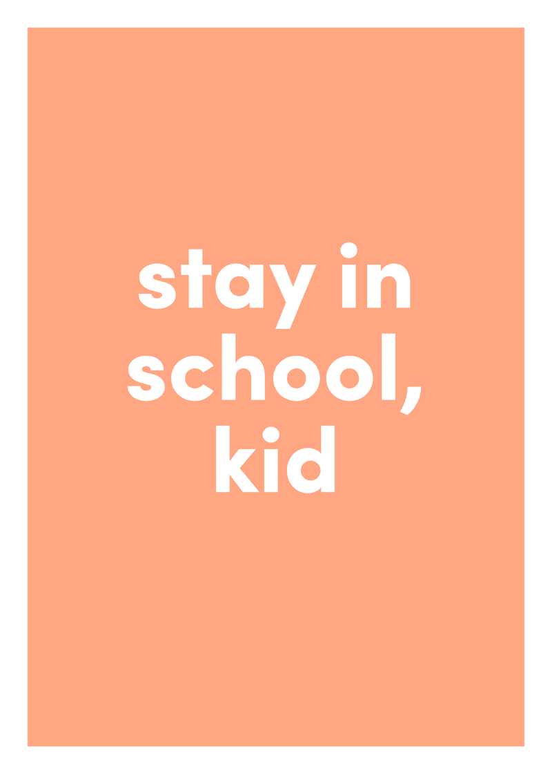Stay in School Greeting Card F4