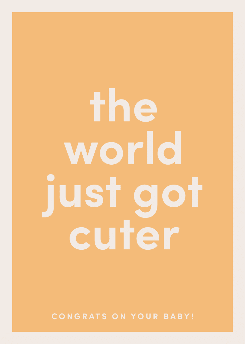 World Just Got Cuter Greeting Card N6