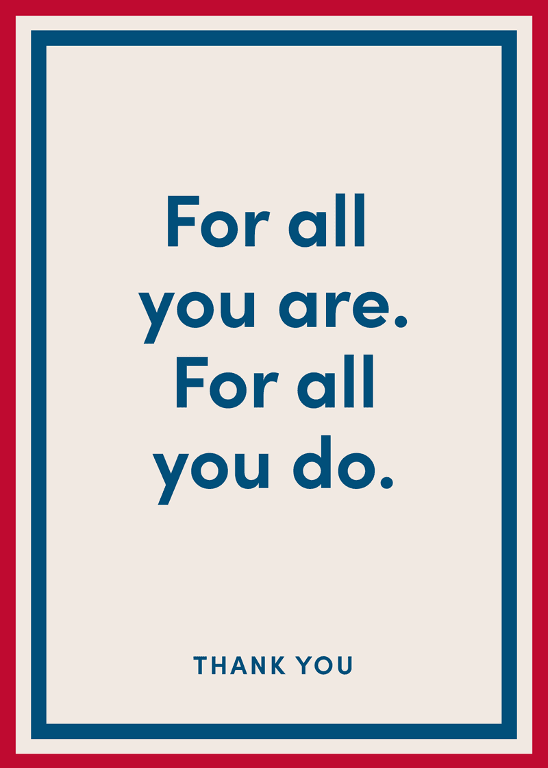 Thank You For All You Do Greeting Card O8