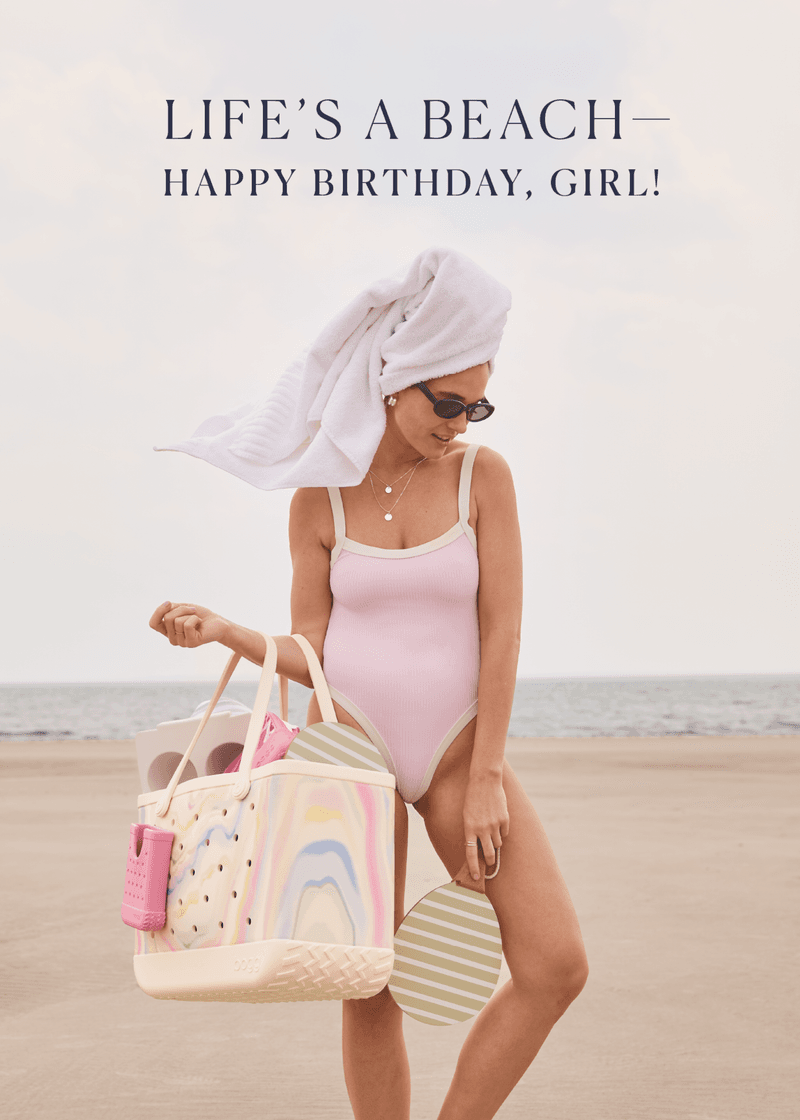 Happy Birthday Beach Greeting Card F6