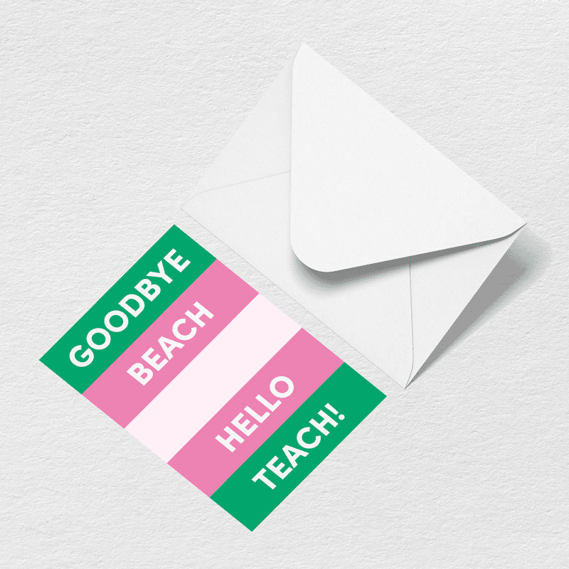 Hello Teach Greeting Card N9