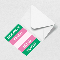 Hello Teach Greeting Card N9