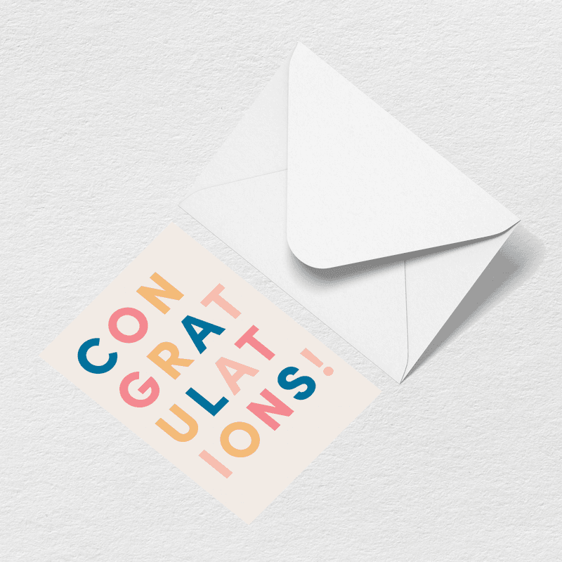 Congratulations Greeting Card X5