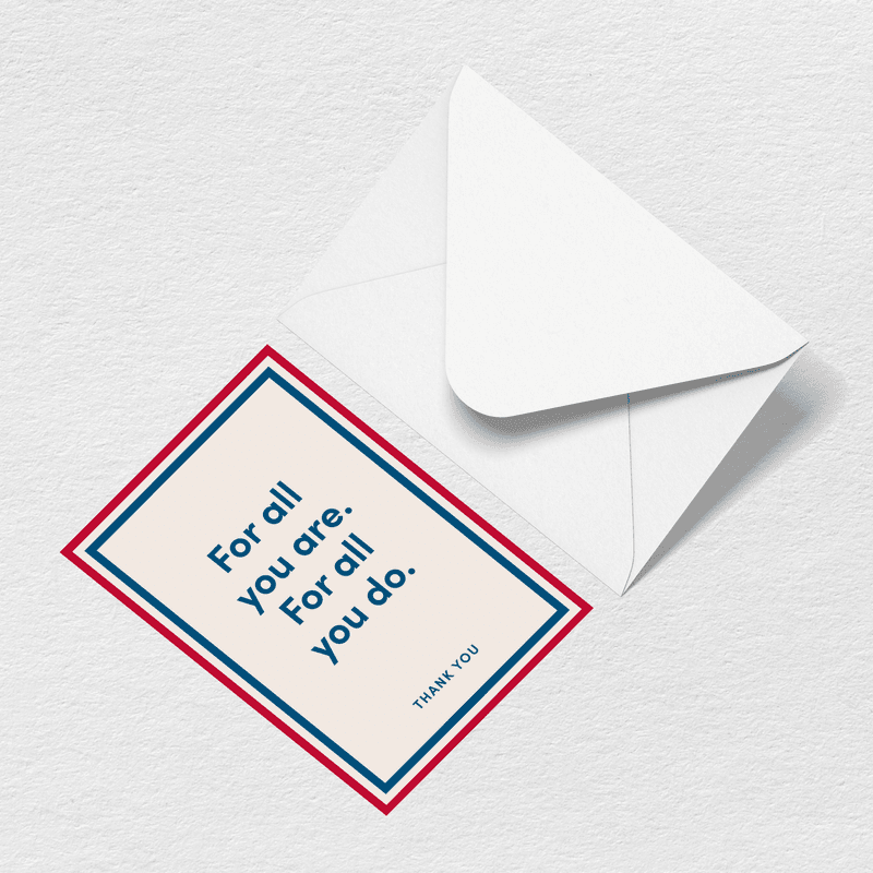 Thank You For All You Do Greeting Card O8