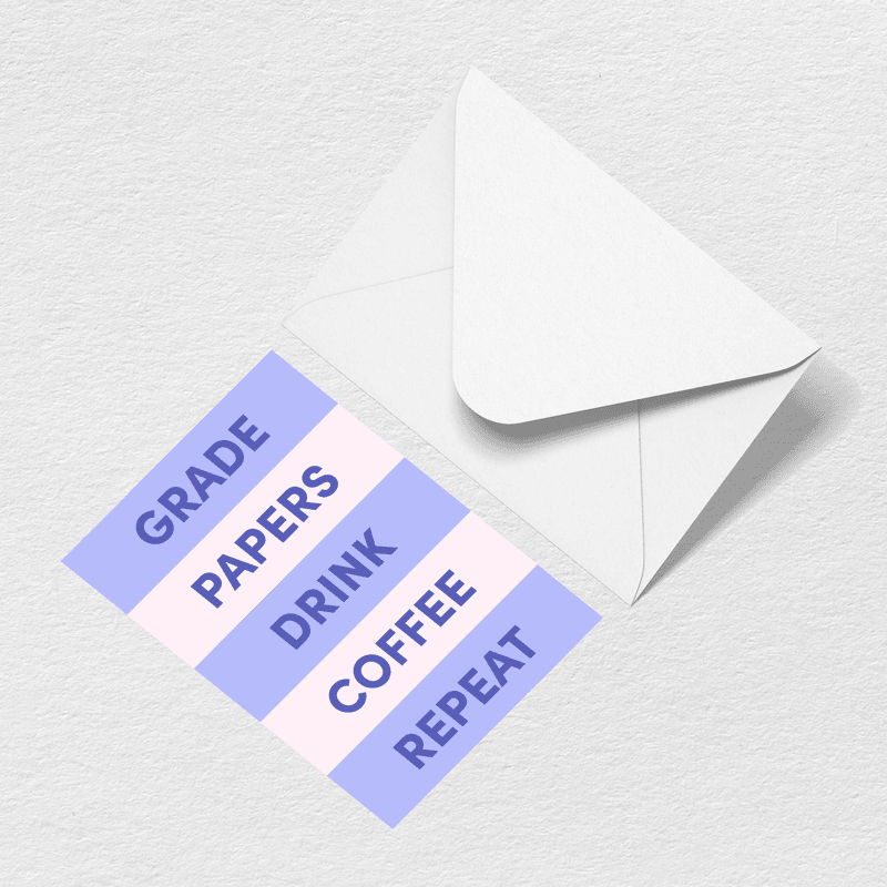 Grade Papers Greeting Card L0