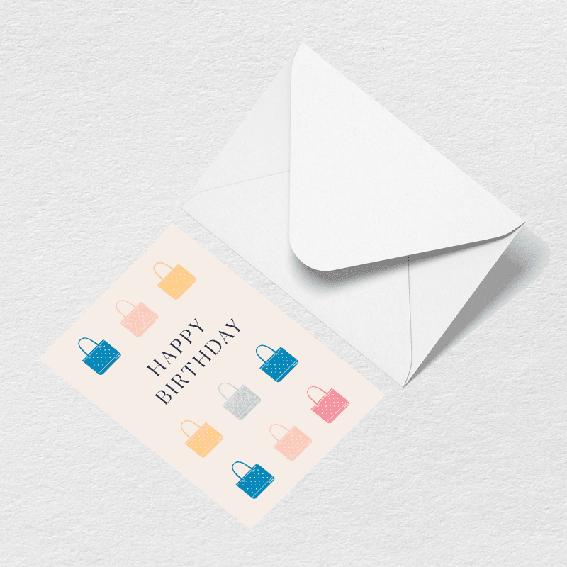 Happy Birthday Totes Greeting Card W7