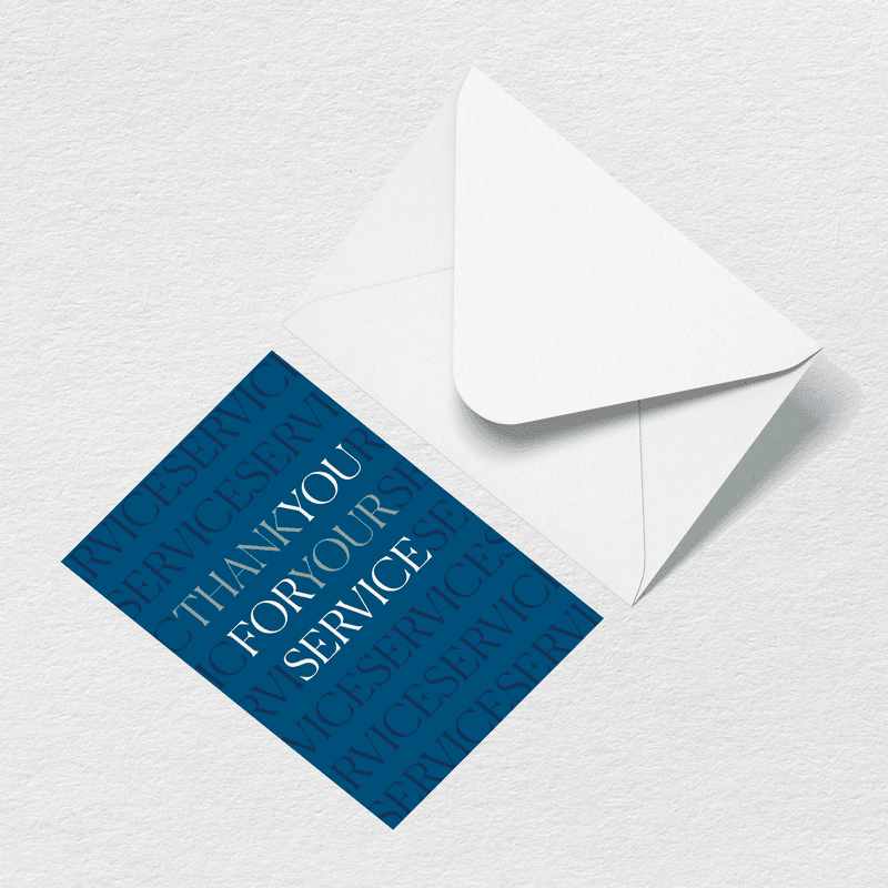 Thank You For Your Service Greeting Card H1