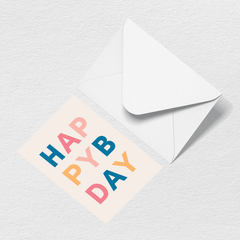 Happy Birthday Letters Greeting Card T2