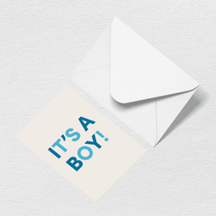 It's A Boy Greeting Card X6