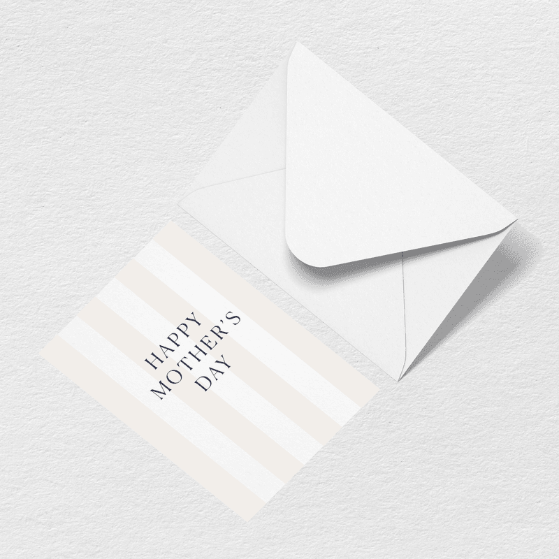 Mother's Day Stripes Greeting Card U2