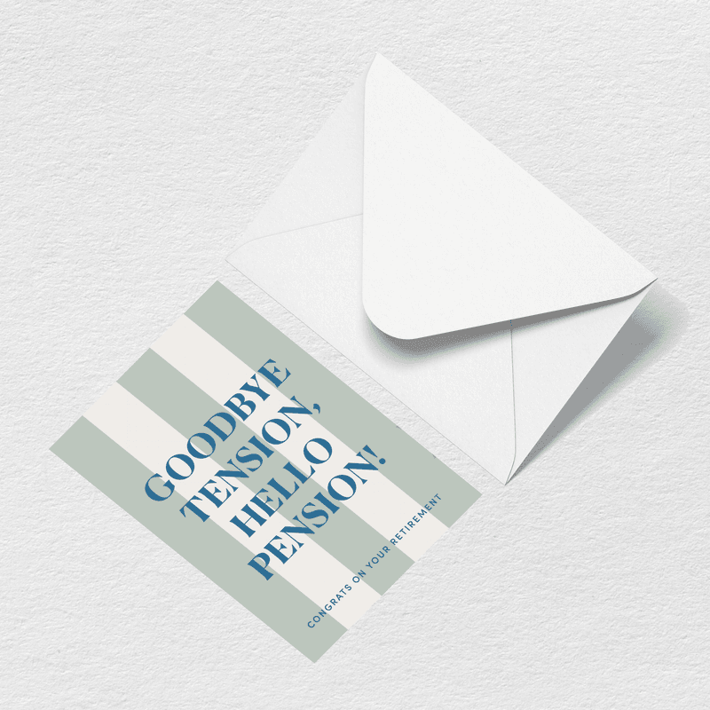 Hello Pension Greeting Card H1