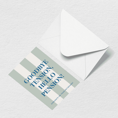 Hello Pension Greeting Card H1