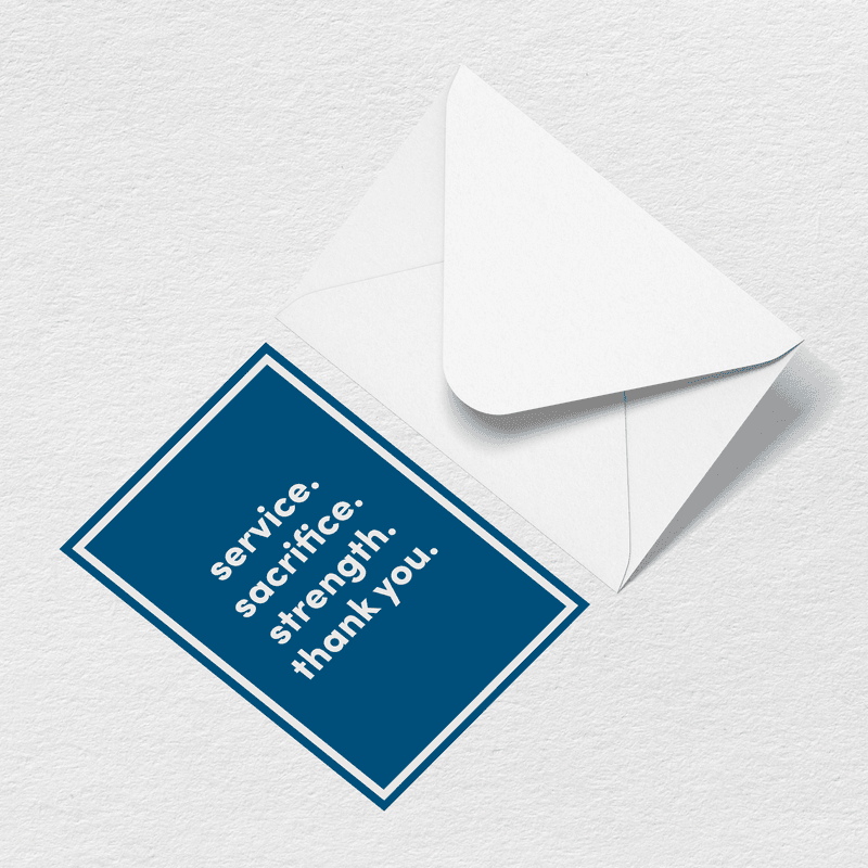 Thank You For Your Sacrifice Greeting Card O6