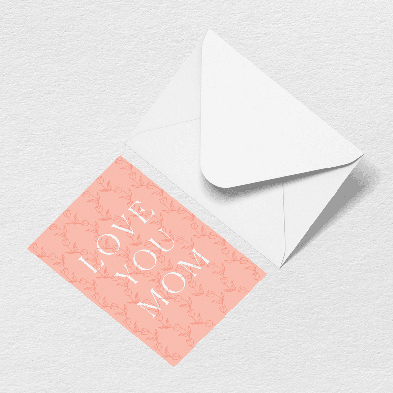 Love You Mom Greeting Card D3